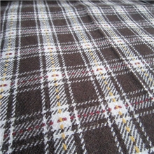 咖啡色花格羊毛呢，服装面料，秋冬面料