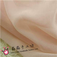 服装纺织布料肉粉色柔软复合丝纯色薄纱雪纺大摆裙丝巾衬衫面料