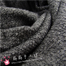 2013秋冬布料大牌欧美灰白色千岛呢圈圈呢面料秋冬大衣外套布料