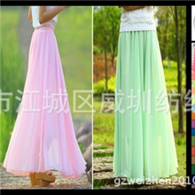 长裙面料,薄糖果色裤子面料，50D超柔真丝四面弹力布面料