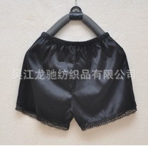 真丝桑蚕丝安全裤蕾丝边防走光打底裤弹力