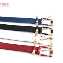 淘宝热卖爆款春夏时尚厂家供应七彩韩版百搭鳄鱼纹裤腰带批发6111