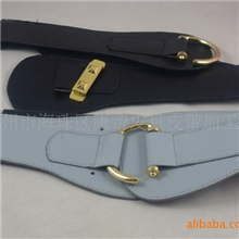 时尚腰带仿皮腰带皮带PU腰带拼带松紧腰带