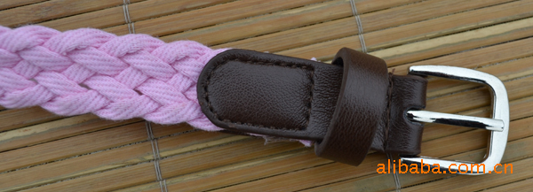 2012年春季新款纯棉粉红色编织儿童小腰带