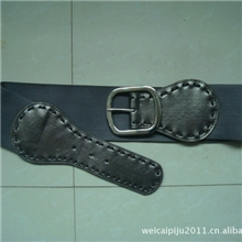 松紧PU腰带，松紧加PU拼带，马蹄扣皮带，PU包扣腰带。