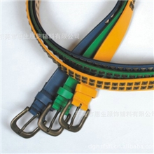 皮带厂生产品牌四方铆钉PU皮带女式仿皮带欧美休闲皮带