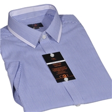 g2000男装短袖衬衫正品男士拼色尖领衬衣英伦韩版修身时尚小领