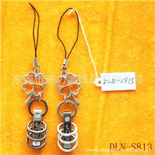 专业生产四叶草手机绳金属情侣手机绳定做合金手机绳厂家