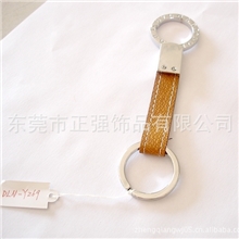 爆款真皮车标钥匙扣pu金属钥匙扣新款合金皮革钥匙扣厂家