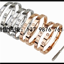 厂家永恒之环love时尚手环不镶钻螺丝刀手镯情侣玫瑰金彩金手镯