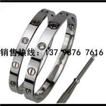 【经典精品】最高品质卡记永恒之环薄版六角孔螺丝刀情侣钛钢手镯