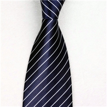 经典商务蓝色条纹领呔