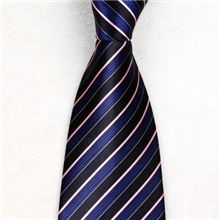 经典职业蓝条纹领呔/学生应聘职业领带