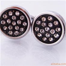 供应中档水钻袖扣