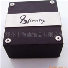 供应时尚高档纤板高光漆袖扣盒金属袖扣盒