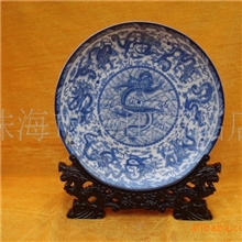 珠海澳门青花瓷圆盘纪念礼品制作
