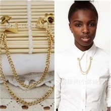 欧美外贸饰品批发个性夸张朋克风衬衫假领子胸针厂家直销