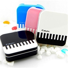 凯达品质钢琴造型隐形眼镜盒时尚眼镜伴侣盒护理盒四色