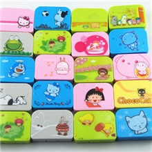 爆款正品洁达隐形眼镜盒伴侣盒/糖果色美瞳盒双联盒卡通盒批发024