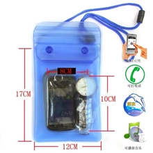 手机防水袋游泳漂流随身带现货蓝白黑绿黄桔粉手机袋