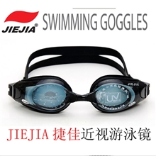 厂家直销货源充足度数齐全捷佳防水防雾近视泳镜OPT1003