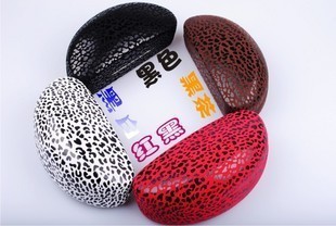 高贵超酷豹纹眼镜盒四种颜色超大号铁皮盒