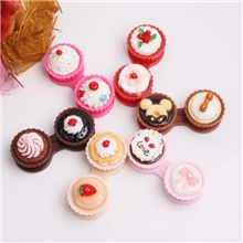 【荐】1011A爱心蛋糕双联盒美瞳伴侣盒眼镜盒护理盒