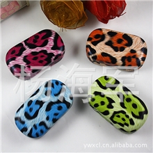 豹纹皮面超好隐形眼镜盒伴侣盒批发豹纹眼镜盒