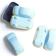 厂家批发EVA环保新款绿色平布3922眼镜盒,汽车造型