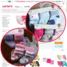 原单多双装卡特毛圈宝宝袜（男女宝）美国carter&lsquo;s全棉加厚秋冬