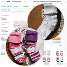 原单3双装卡特翻边松口袜出口美国carter's官网在售防滑童袜