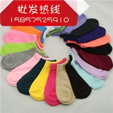 厂家直销纯色女夏季船袜糖果棉袜浅口袜隐形袜地摊袜库存尾单