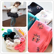 2013女童装上新潮秋装儿童宝宝休闲百搭棉线针织连裤袜子碎花