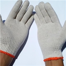 义乌劳保手套厂批发本白手套细纱十针500g工作防护棉纱手套