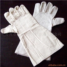 供应全棉长帆布手套优质高质量厂家直销普通劳保手套
