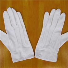 供应全棉拉紧纽扣带扣子手套优质高质量厂家直销普通劳保手套