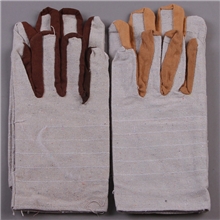 厂家直销帆布劳保手套批发加衬帆布手套耐磨防滑工作防护手套