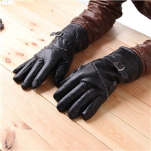 6778加厚男士PU皮手套真皮手套保暖手套冬季手套摩托车手套