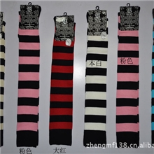 外贸原单纯棉过膝大腿袜精美的宽条纹设计做工精良清纯的校园风格