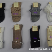 外贸原单纯棉少女花边堆堆袜做工精良时尚休闲袜子外贸原单