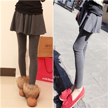 新款韩版大摆裙裤太阳裙假两件荷叶边九分打底裙裤