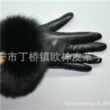 精品特推！貉子毛狐狸毛羊皮手套冬季保暖真皮手套多色分码