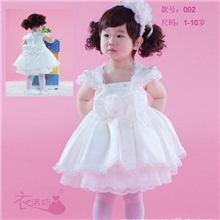 衣诺坊女童白色蓬蓬裙/蛋糕裙/淑女礼服/儿童舞蹈服装002