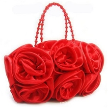 绸缎时装包晚装包新娘包伴娘包结婚用包玫瑰包厂家批发