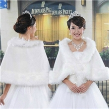 新娘婚纱披肩白色长毛冬天保暖毛披肩婚纱必备披肩婚纱礼服披肩