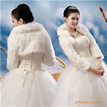好百年新娘披肩婚纱礼服披肩高档长毛披1101款