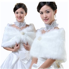 厂家直销白色毛披肩新娘结婚毛披肩婚纱披肩礼服披肩披风PJ128