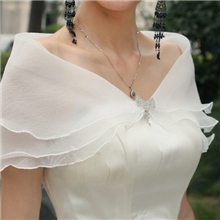 批发新款新娘白色披肩蕾丝披肩夏季薄款披肩热卖婚纱配饰PJ065