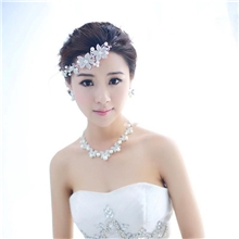 新娘饰品婚庆饰品套装韩式婚纱礼服配饰结婚摄影叶子头饰三件套