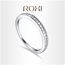 ROXI速卖通欧美外贸畅销手饰首饰批发八心八箭镶锆石一排镶钻指环